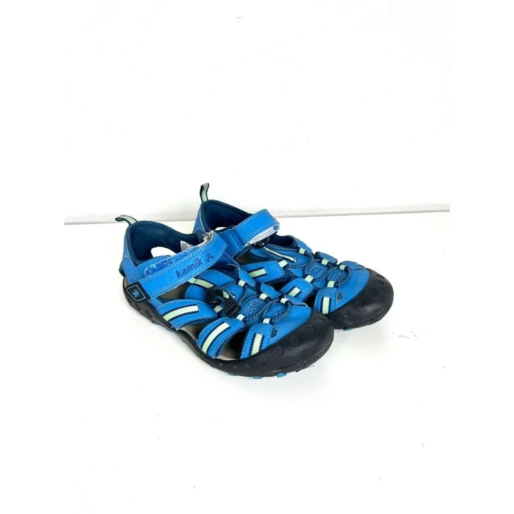 Kamik Outdoor Hiking Athletic Blue and Gray Kids Boys Sandals Water Shoes
